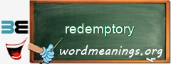 WordMeaning blackboard for redemptory